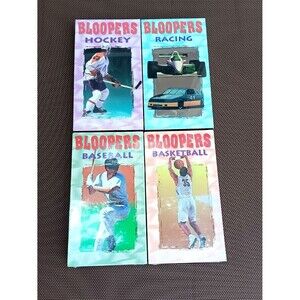 Vtg 1997 Bloopers VHS Set Sealed: Hockey, Racing, Basketball & Baseball 4pc set